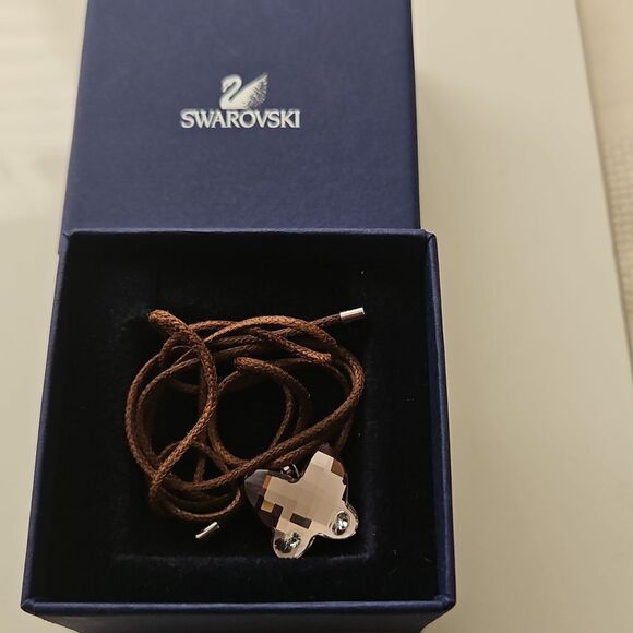 Swarovski Crystal Butterfly Pendant, Rope Necklace - Picture 15 of 16
